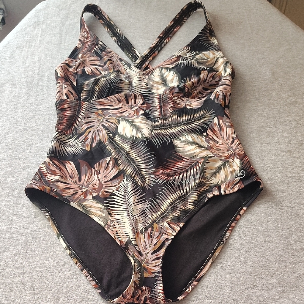 Tropical Leaf Print WOMENS  One Piece Swimsuit